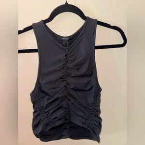 Forever 21 Black Ruched Tank Top